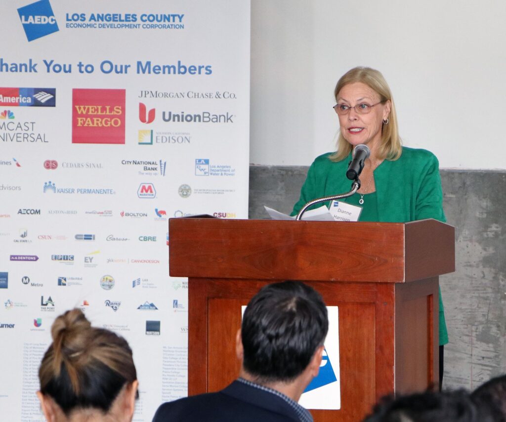 LAEDC Chair Dr. Dianne Harrison, president of CSUN