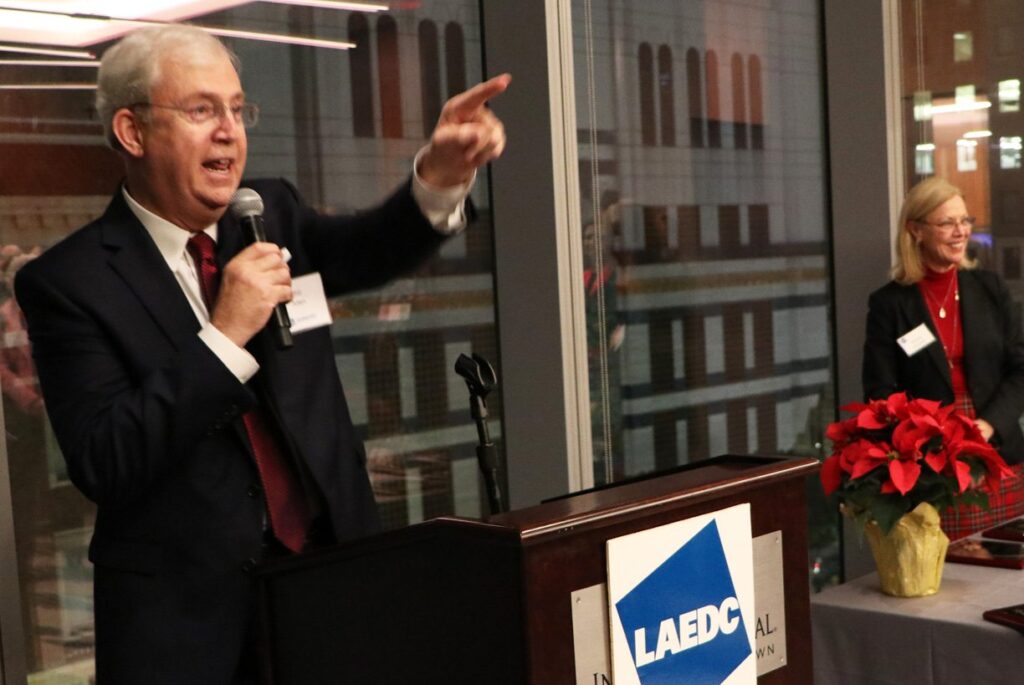 LAEDC CEO Bill Allen and Chair Dr. Dianne Harrison