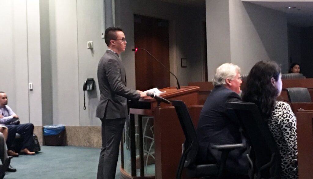 LAEDC economist Tyler Laferriere presents findings at Metrolink board meeting Dec 13, 2019 