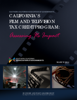 California Film and Television Tax Credit Program: An Economic Impact Study (2014)