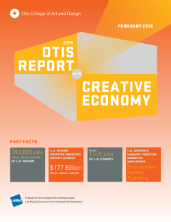 Otis Report on the Creative Economy of California and the Los Angeles Region
