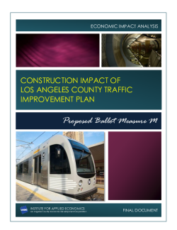 Economic Impact Study: Measure M