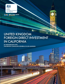 2022 United Kingdom Foreign Direct Investment in California