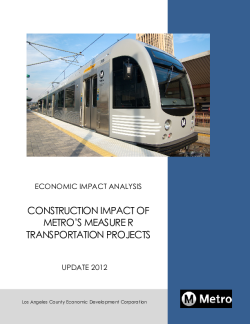 Construction impact of Metro’s Measure R Projects – Update 2012