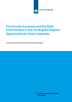 The Circular Economy and the Built Environment in the Los Angeles Region: Opportunities for Dutch Companies