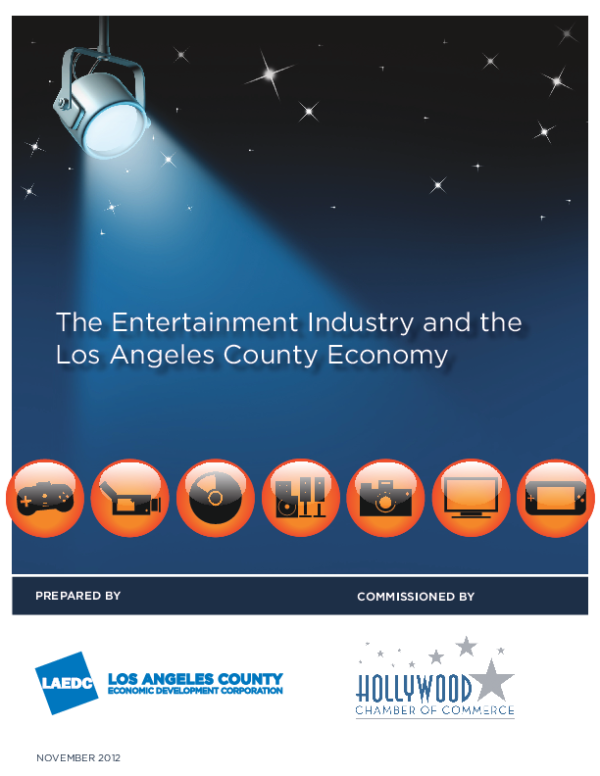 The Entertainment Industry and the Los Angeles County Economy