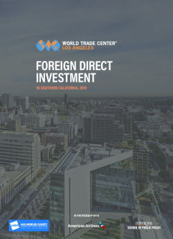 Foreign Direct Investment in Southern California, 2018