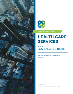 Healthcare Services Industry in LA Basin: Occupations & Talent